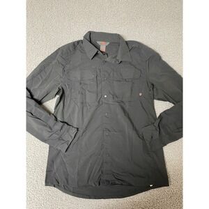 Mountain Hardwear womens‎ small Long Sleeve Shirt Snap Button Up quick dry